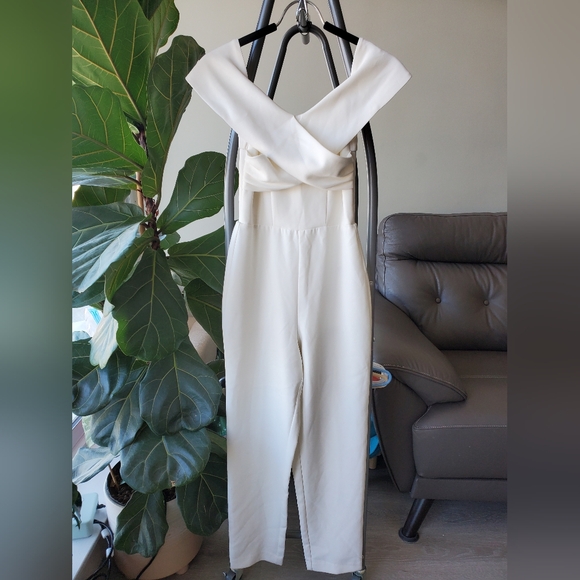Zara Pants - CLEARANCE: Zara Elegant Cream Jumpsuit